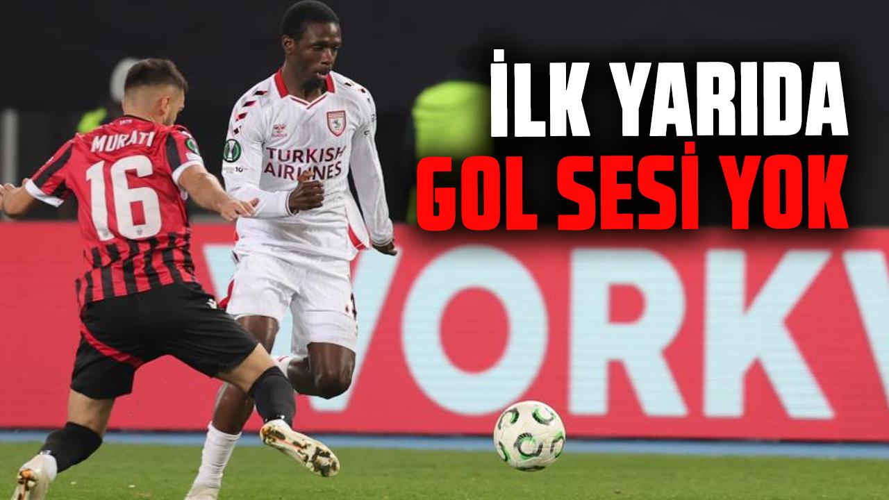 Samsunspor Makedonya'da penaltı kaçırdı! İlk yarı golsüz bitti