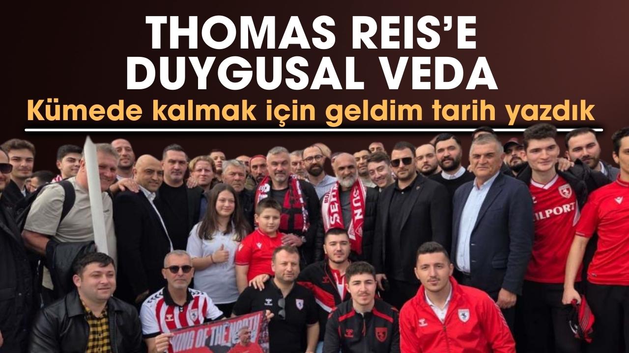 Samsunspor taraftarlarından Thomas Reis'e duygusal veda