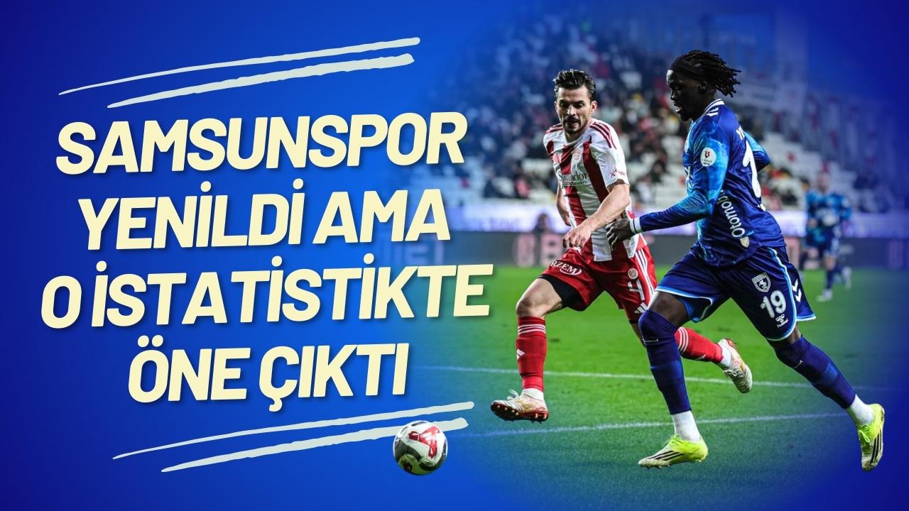 Samsunspor yenildi ama o istatistikte öne çıktı