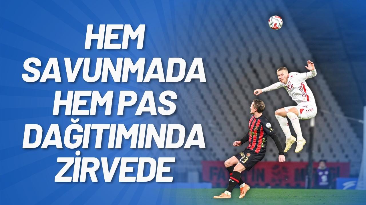 Samsunspor'da Satka en fazla sahipsiz top kazanan ve en fazla pas yapan futbolcu