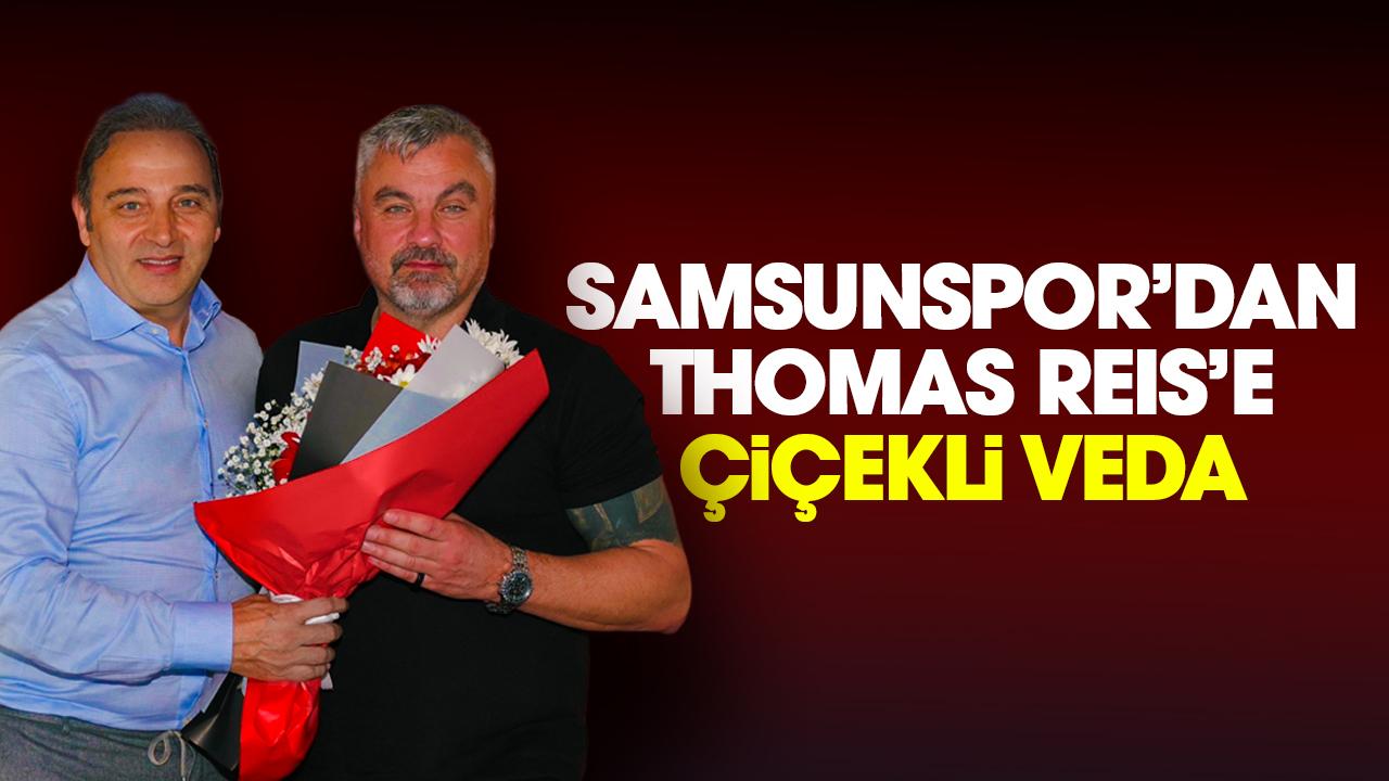 Samsunspor'dan Thomas Reis'e çiçekli veda
