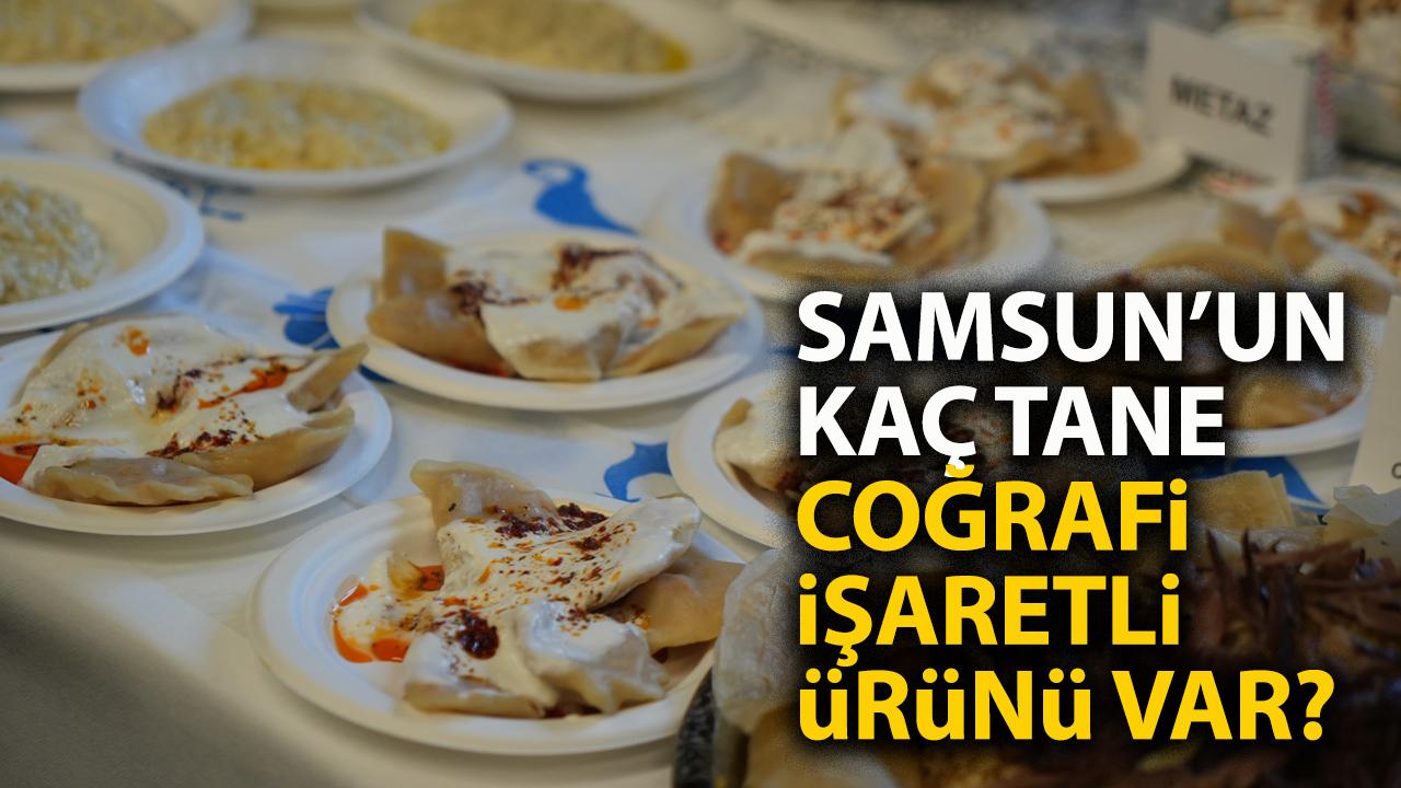 Samsun'un, kaç tane coğrafi işaretli ürün var?
