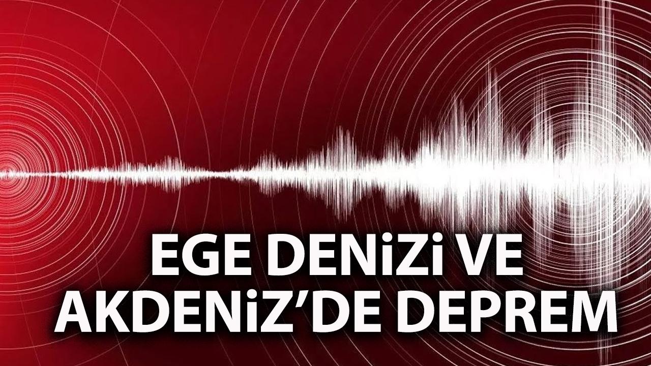 Son dakika deprem! 6 Şubat Ege Denizi ve Akdeniz'de deprem