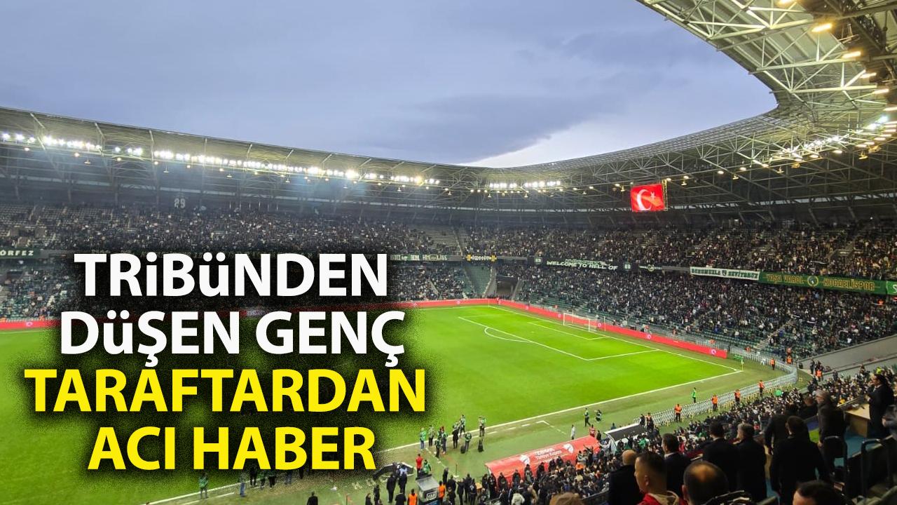Tribünden düşen genç taraftar hayatını kaybetti