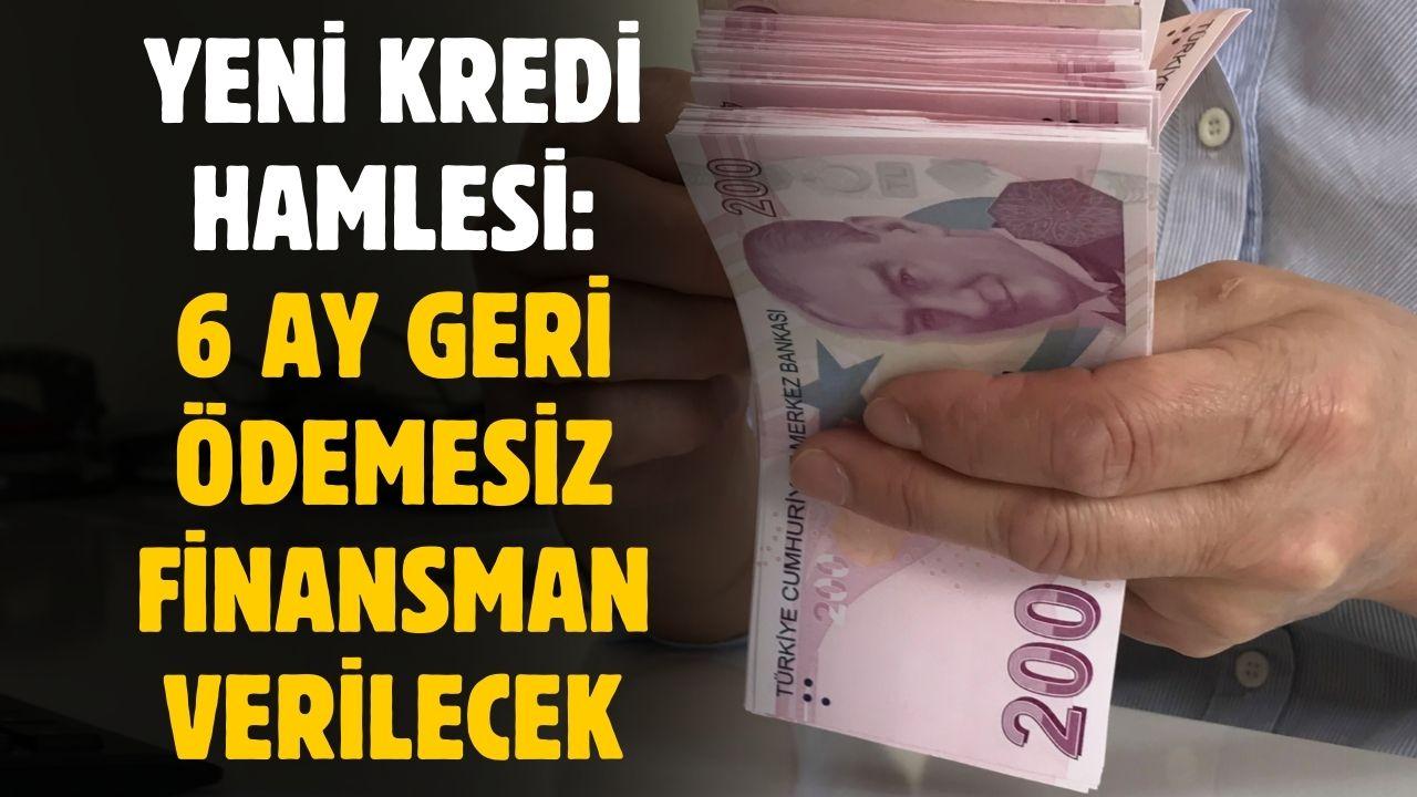 Yeni kredi hamlesi: 6 ay geri ödemesiz finansman verilecek