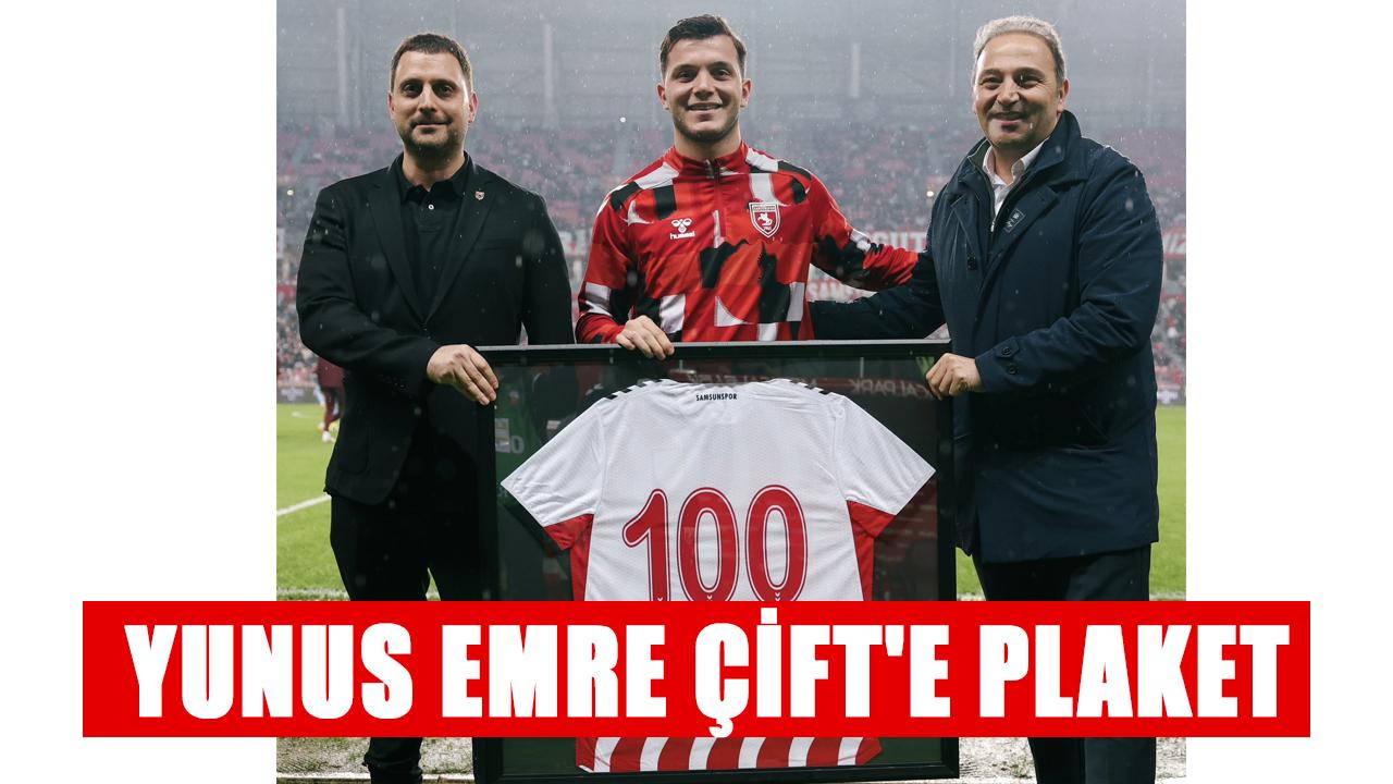 Yunus Emre Çift'e Trabzonspor maçı öncesi plaket
