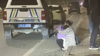 Otomobil sulama kanalına uçtu