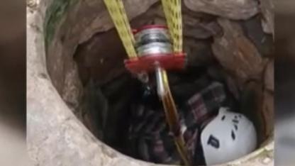 94 yaşındaki İsmail Örtlek kuyuya düştü