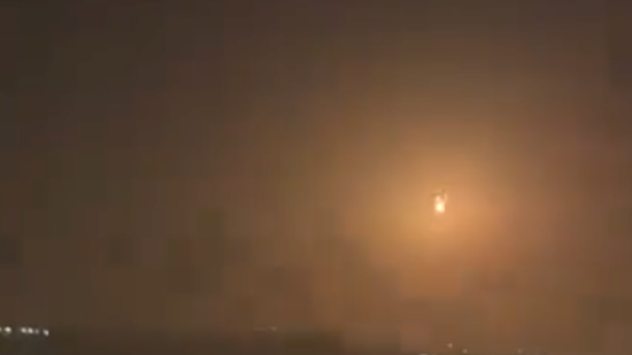 Adana İncirlik Üssü'ne gelen füzenin havada imha edilme görüntüsü