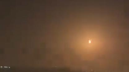 Adana İncirlik Üssü'ne gelen füzenin havada imha edilme görüntüsü