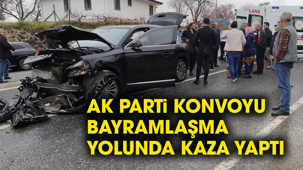 AK Parti konvoyu kaza yaptı
