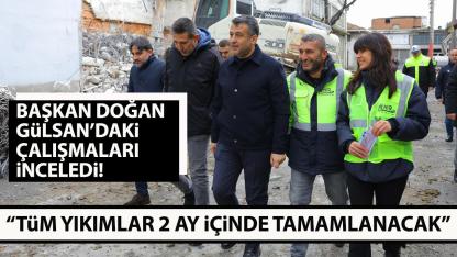 Başkan Doğan Gülsan Sanayi Sitesi'ndeki çalışmaları inceledi