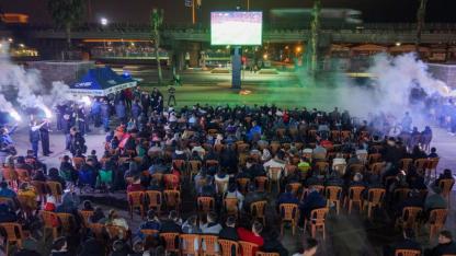 Canik'te milli maç heyecanı dev ekranla paylaşıldı