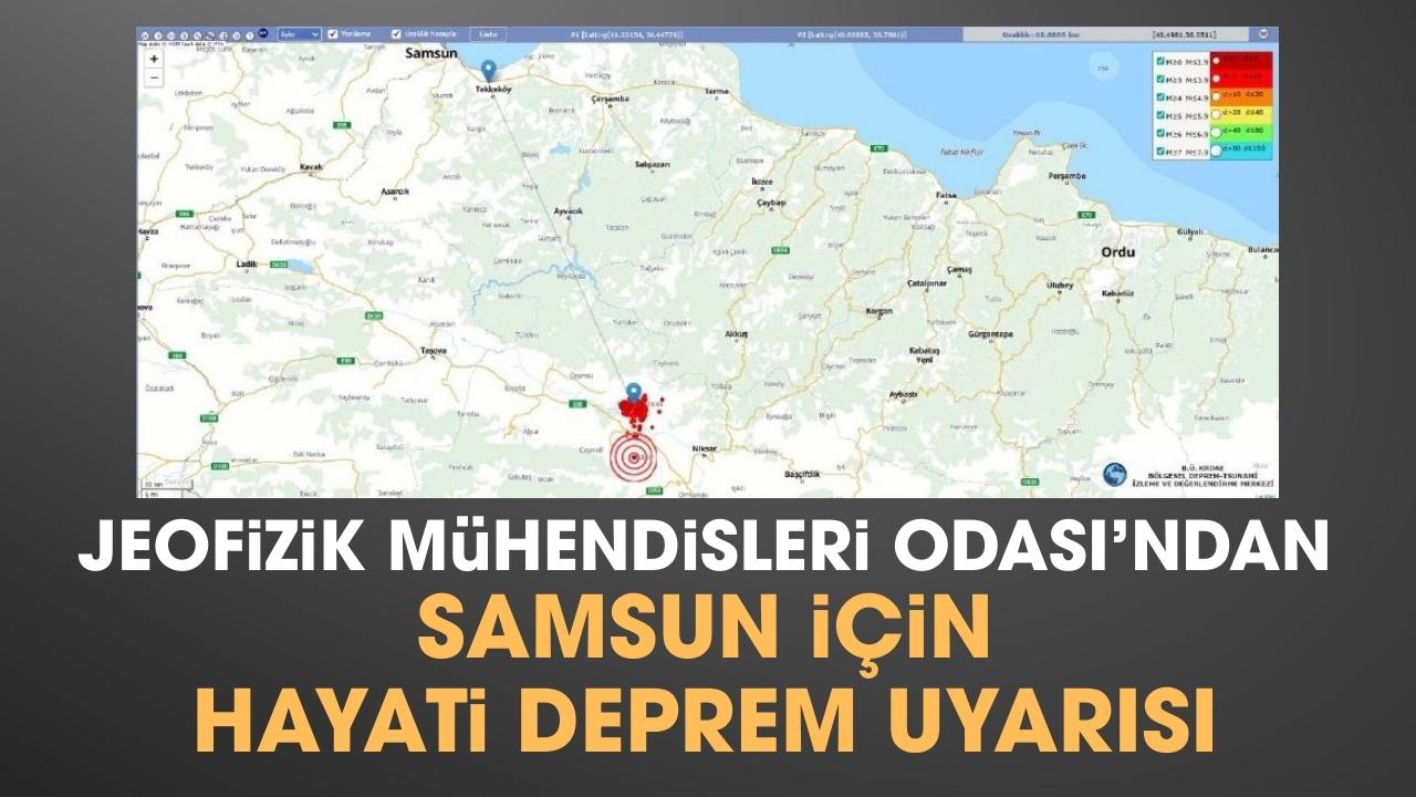 Jeofizik Mühendisleri Odası'ndan Samsun için hayati deprem uyarısı