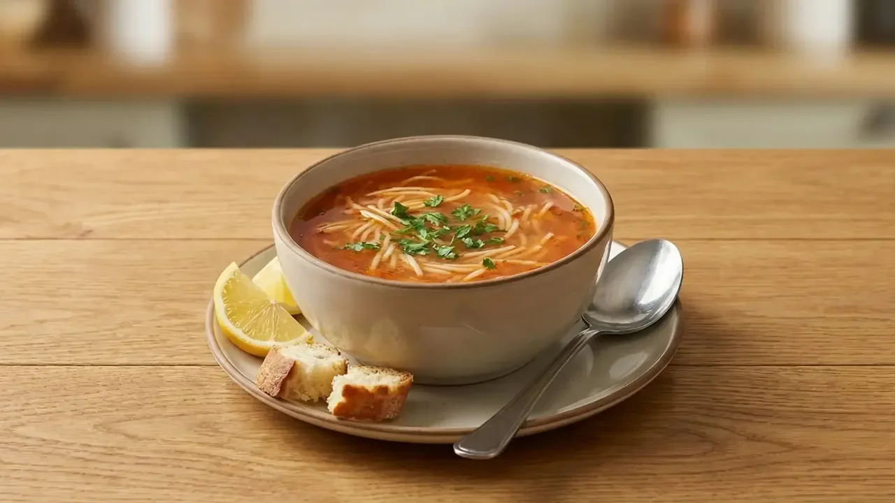 Klasik ev çorbası domatesli şehriye tarifi