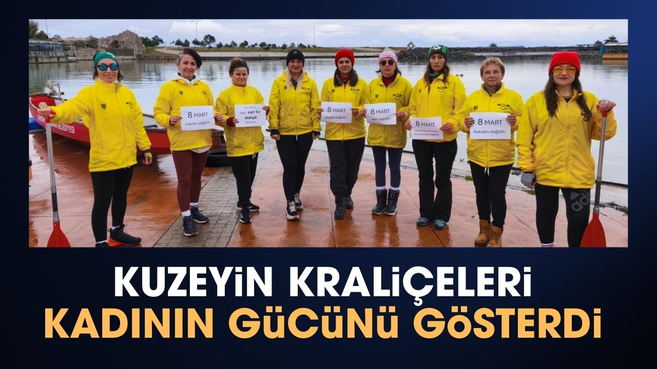 Kuzeyin Kraliçeleri 8 Mart’ta Karadeniz’in Buz Gibi Sularına Kürek Çekti
