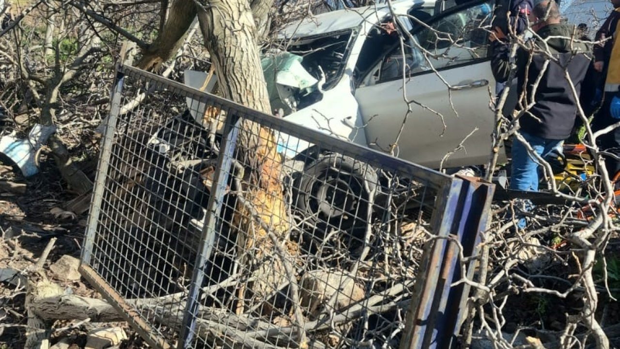 Otomobil ağaçlara ok gibi saplandı: 2 ölü, 1 ağır yaralı
