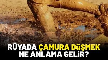 Rüyada çamura düşmek ne anlama gelir?