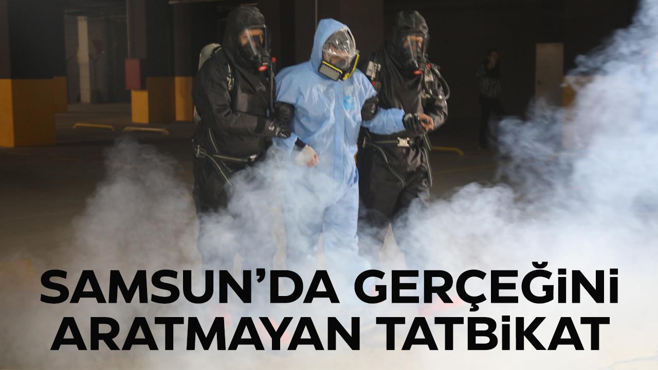 Samsun Şehir Hastanesi'nde gerçeğini aratmayan tatbikatı