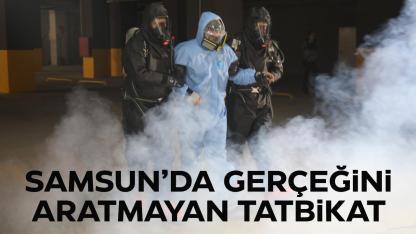 Samsun Şehir Hastanesi'nde gerçeğini aratmayan tatbikatı