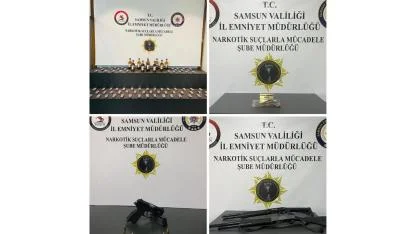 Samsun'da 3 ilçede uyuşturucu ve ruhsatsız silahlar ele geçirildi