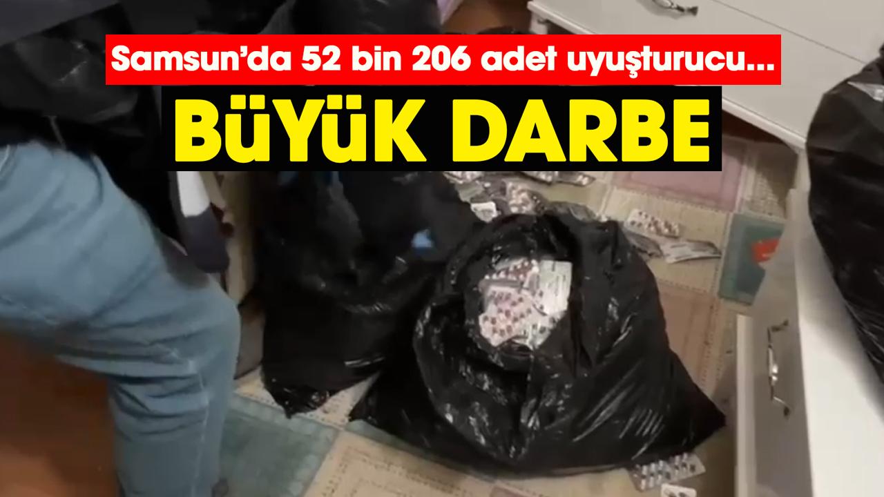 Samsun’da 52 bin 206 adet uyuşturucu hap ele geçirildi