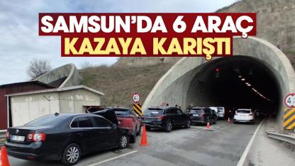 Samsun'da 6 araç zincirleme kazaya karıştı: 1 yaralı