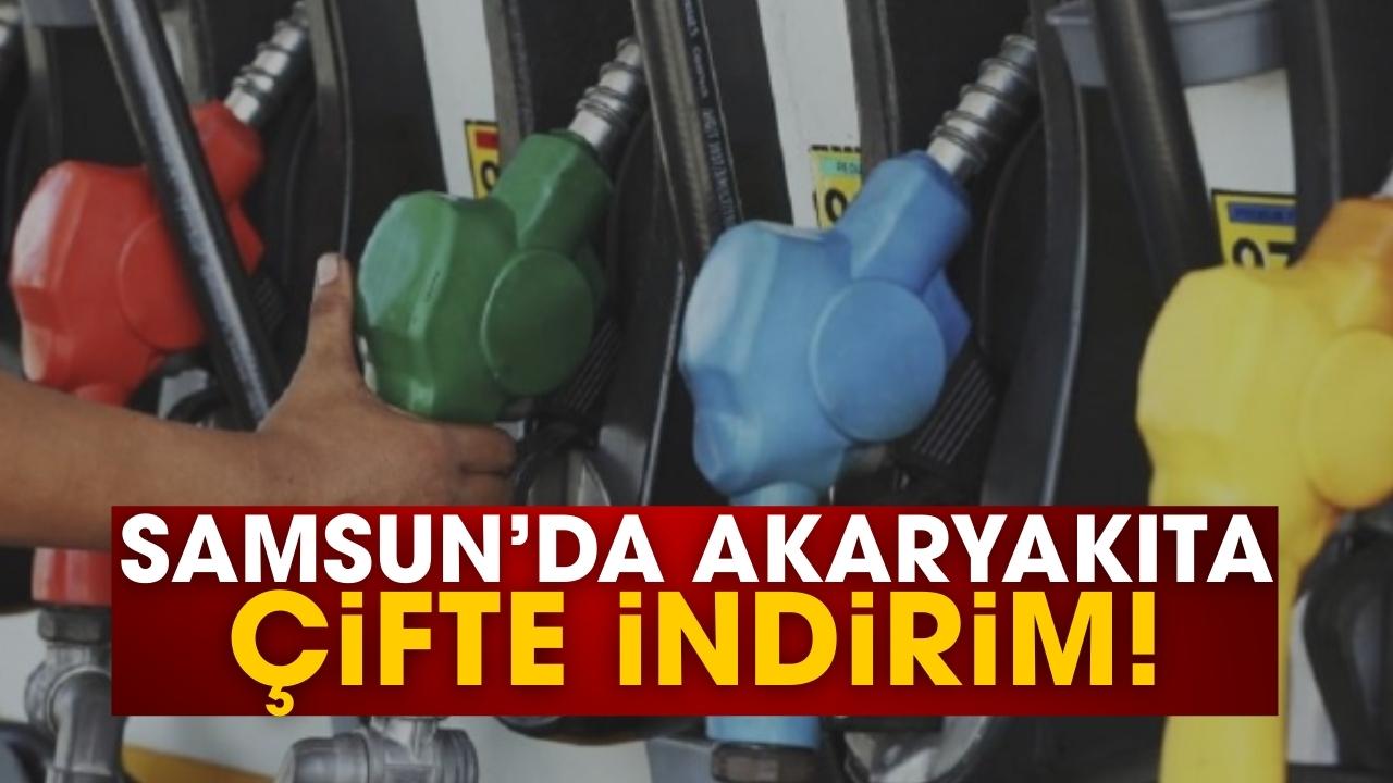 Samsun'da akaryakıta çifte indirim geldi
