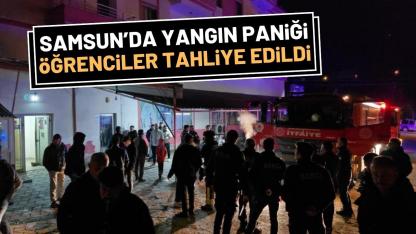 Samsun'da apartta yangın: 25 öğrenci tahliye edildi