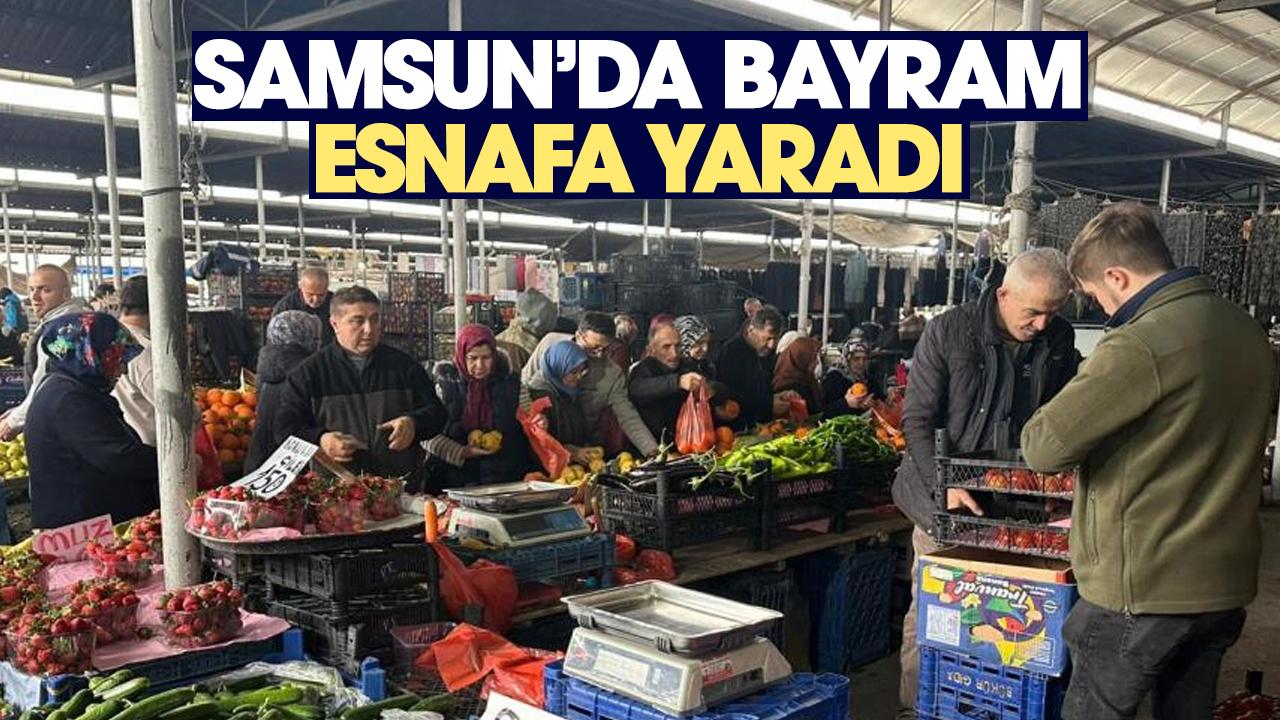 Samsun'da bayram esnafın yüzünü güldürdü