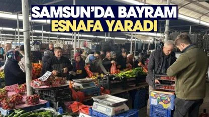 Samsun'da bayram esnafın yüzünü güldürdü