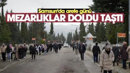 Samsun'da bayram öncesi mezarlıklarda duygusal anlar yaşandı
