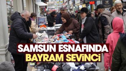 Samsun'da bayram yoğunluğu esnafın bereketini artırdı