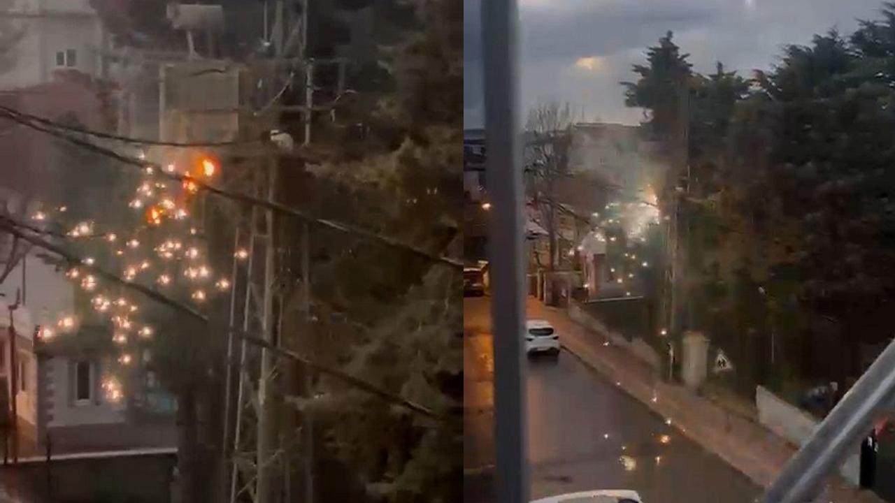 Samsun’da elektrik trafosundan saçılan kıvılcımlar panik yarattı