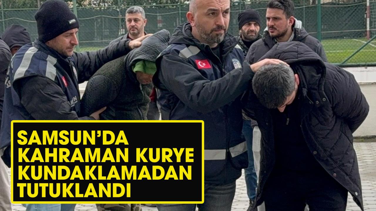 Samsun'da kahraman kurye araç kundaklamaktan tutuklandı