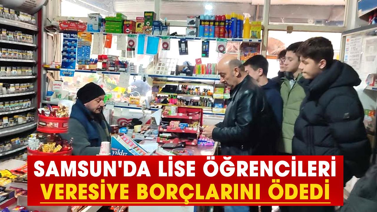 Samsun'da lise öğrencileri veresiye borçlarını ödedi