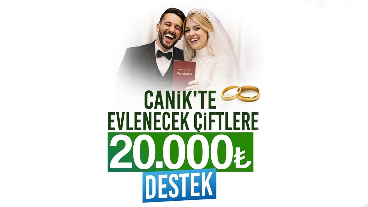 Samsun'da müjde üstüne müjde: Evlenecek çiftlere 20 bin TL destek