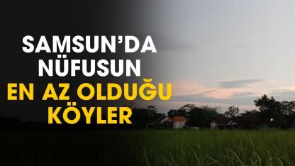 Samsun'da nüfusun en az olduğu köyler belli oldu