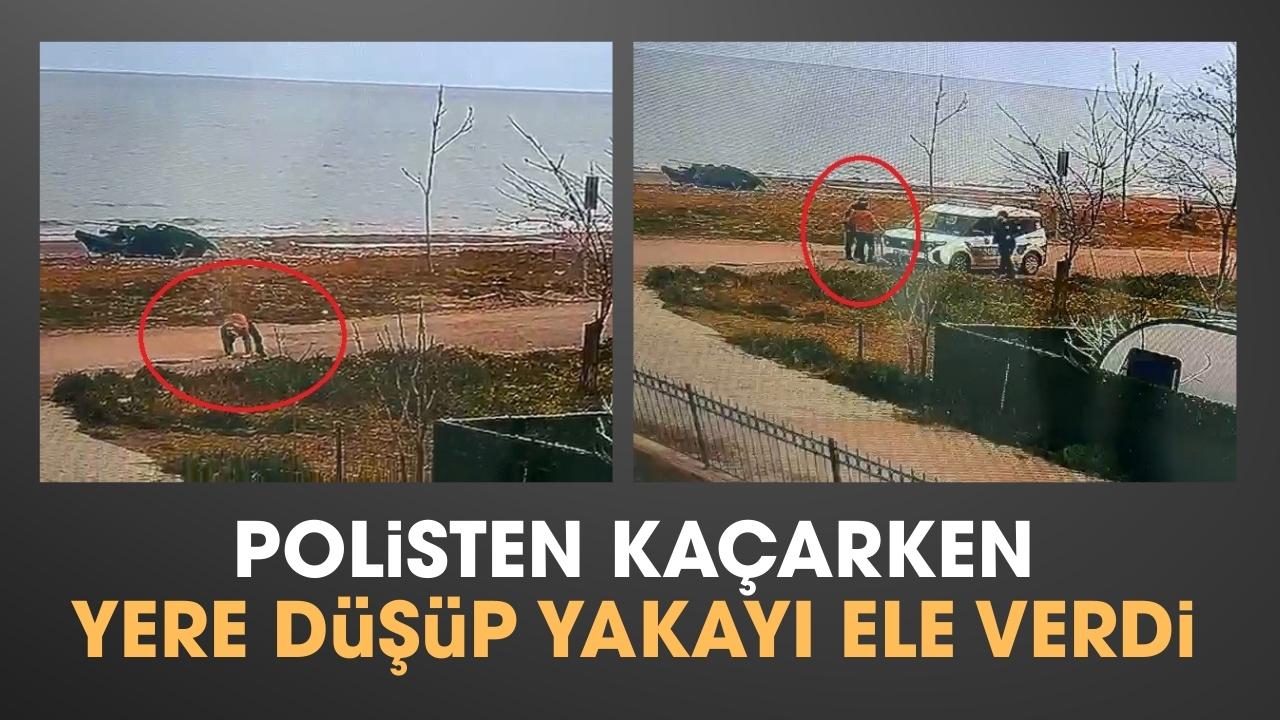 Samsun'da polisten kaçan 16 yıllık hükümlü yere düşünce yakalandı