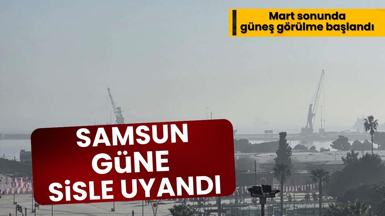 Samsun'da pus ve sis hakim