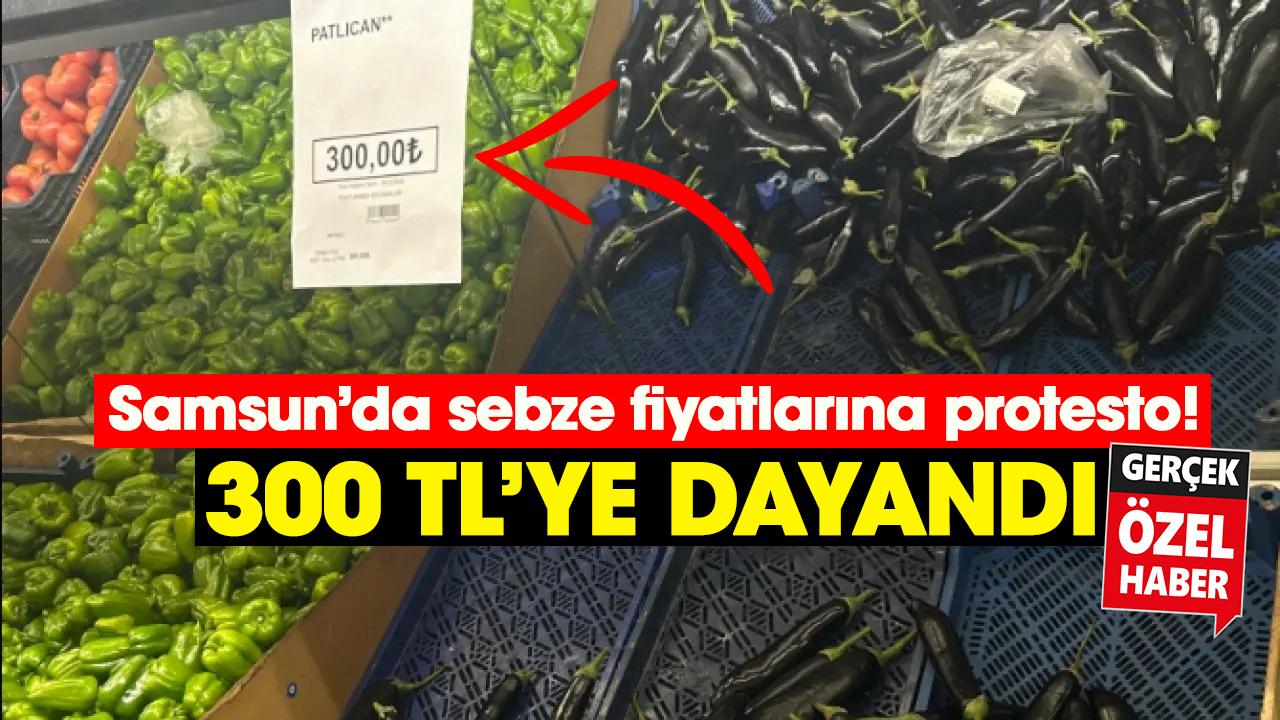 Samsun’da sebze fiyatlarına protesto! 300 TL'ye dayandı