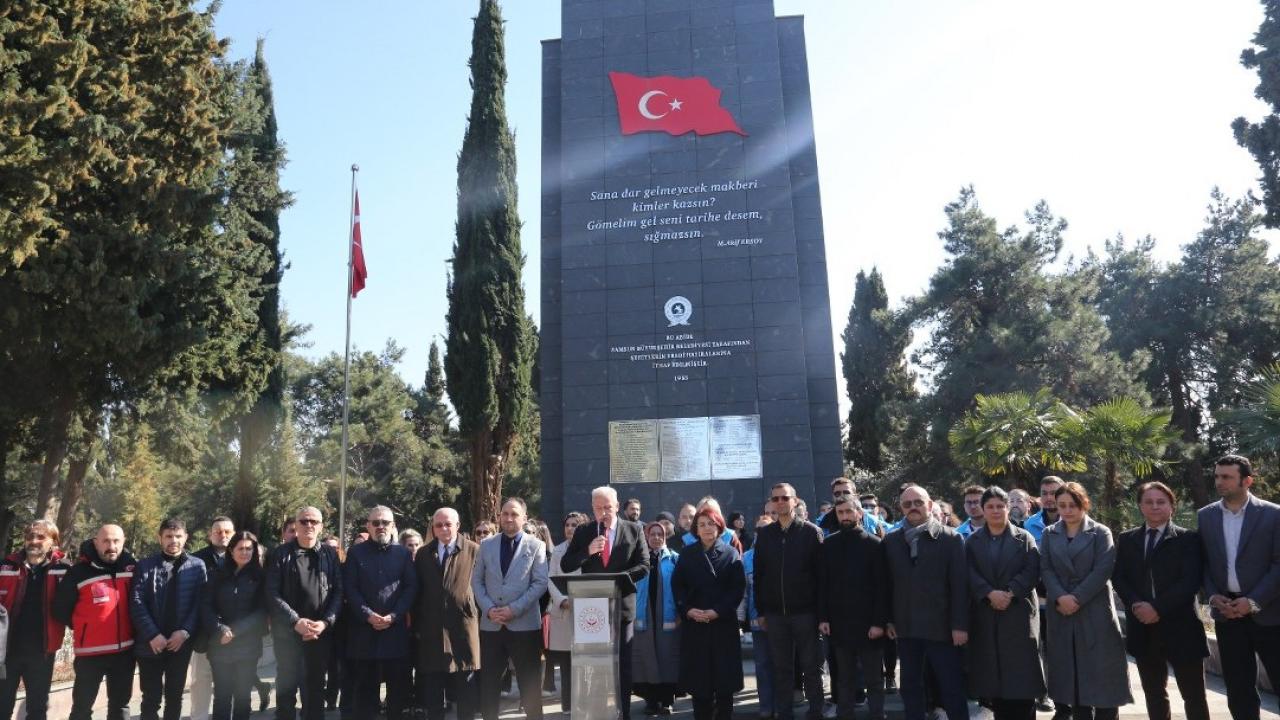 Samsun’da şehit mezarlarına bakım