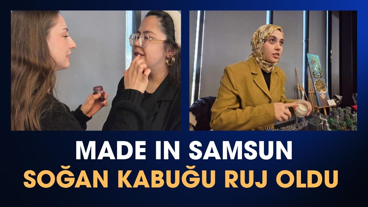 Samsun'da soğan kabuğundan ruj üretildi