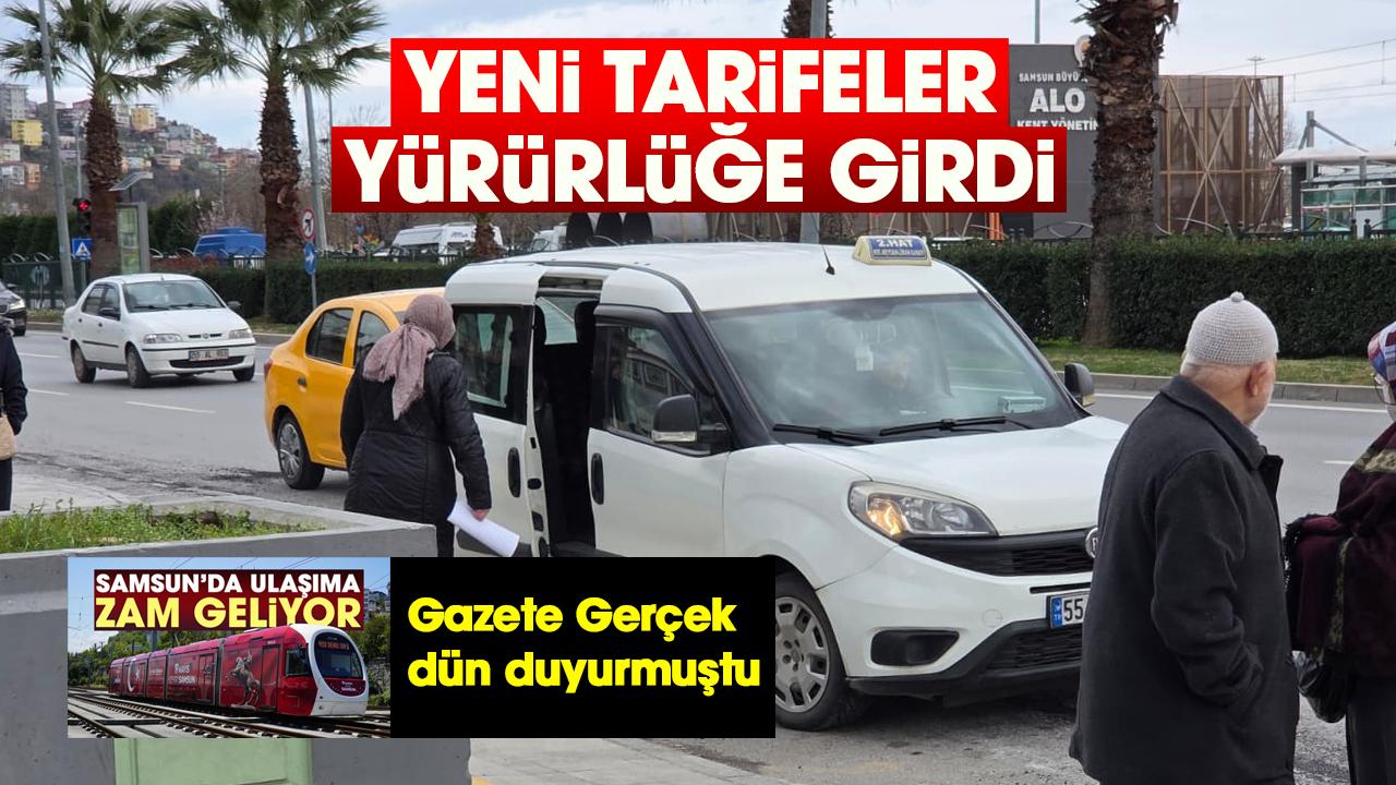 Samsun'da toplu taşımaya zam geldi: Samsun'da zamlı fiyat tarifleri