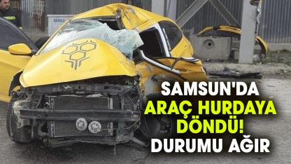 Samsun'da üst geçit direğine çarptı: Mert Semiz ağır yaralandı