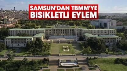 Samsun'dan TBMM'ye bisikletli eylem