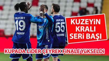 Samsunspor Antalyaspor'u yenerek Türkiye Kupası'nda çeyrek finale seri başı olarak çıktı