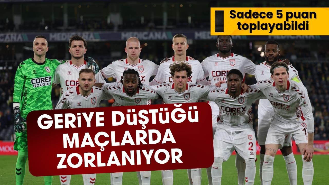 Samsunspor geriye düştüğü maçlarda zorlanıyor