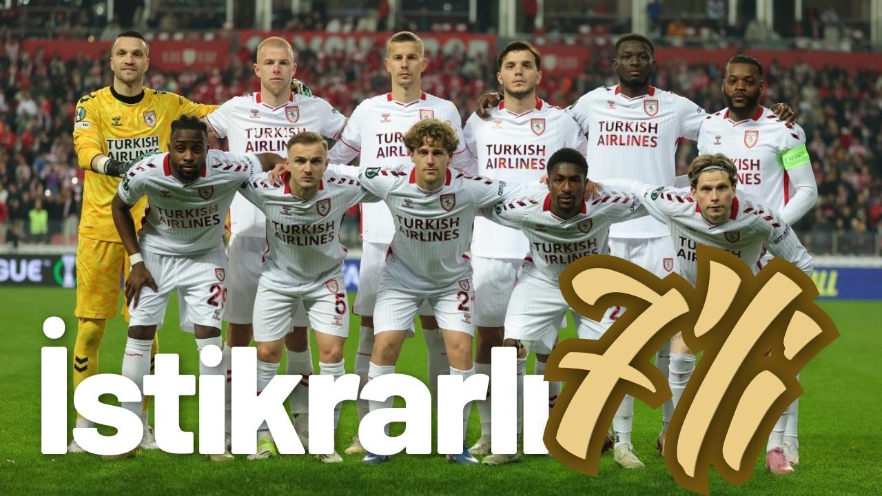 Samsunspor, Konferans Ligi'nde oynadığı 9 maçın tamamında 7 futbolcu oynadı