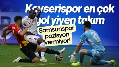 Samsunspor Süper Lig'de rakiplerine en az net gol pozisyonu veren ikinci takım